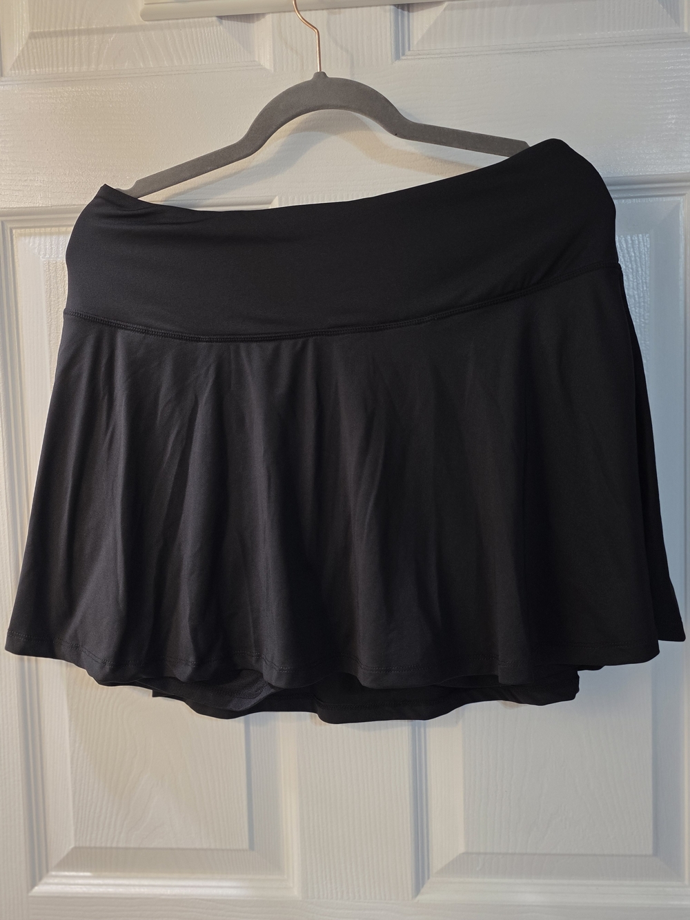 Women's Active A-Line Skort in Black With Pockets & Secret Pocket On Backside XL